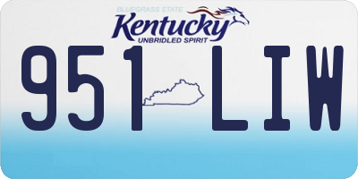 KY license plate 951LIW
