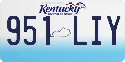 KY license plate 951LIY