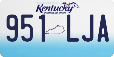 KY license plate 951LJA