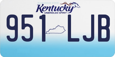 KY license plate 951LJB