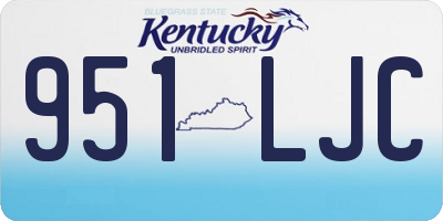 KY license plate 951LJC