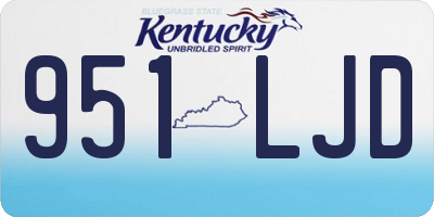 KY license plate 951LJD