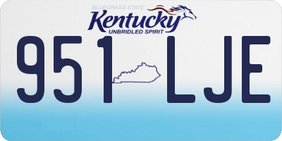 KY license plate 951LJE