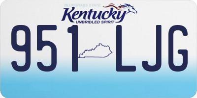 KY license plate 951LJG