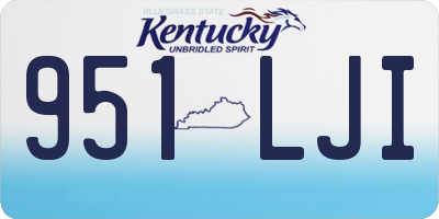 KY license plate 951LJI