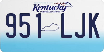 KY license plate 951LJK