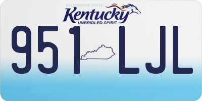 KY license plate 951LJL