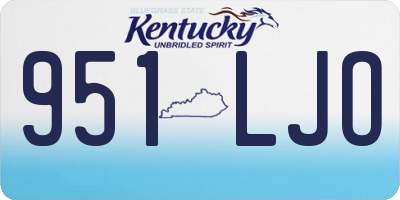 KY license plate 951LJO