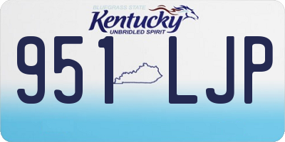 KY license plate 951LJP