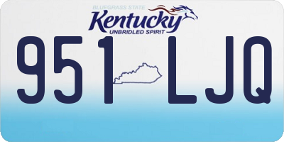 KY license plate 951LJQ