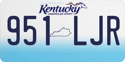 KY license plate 951LJR