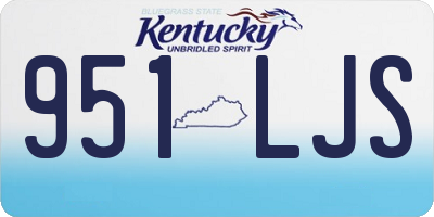 KY license plate 951LJS