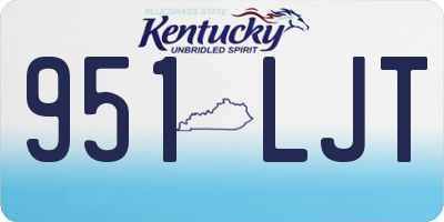 KY license plate 951LJT