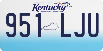 KY license plate 951LJU