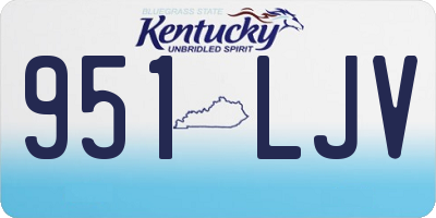 KY license plate 951LJV