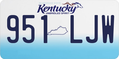 KY license plate 951LJW