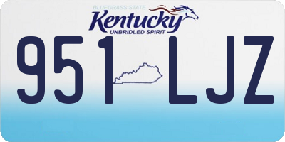 KY license plate 951LJZ