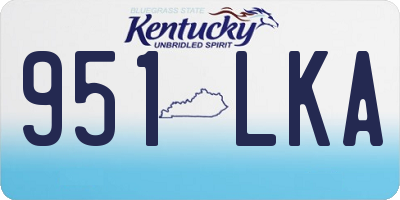 KY license plate 951LKA