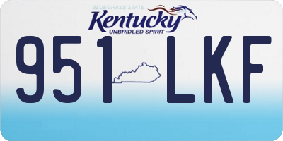 KY license plate 951LKF