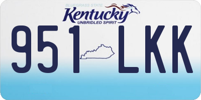KY license plate 951LKK