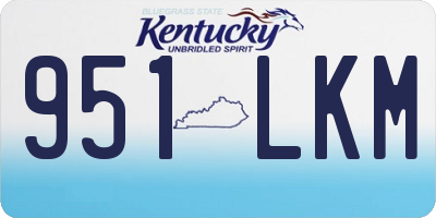 KY license plate 951LKM