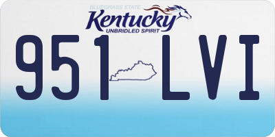 KY license plate 951LVI