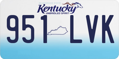 KY license plate 951LVK