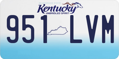 KY license plate 951LVM