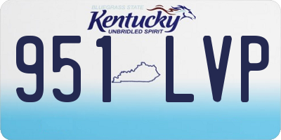 KY license plate 951LVP