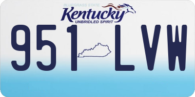 KY license plate 951LVW
