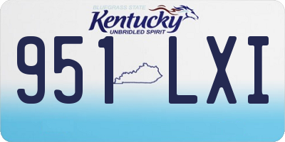 KY license plate 951LXI