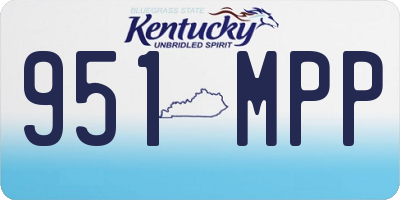 KY license plate 951MPP