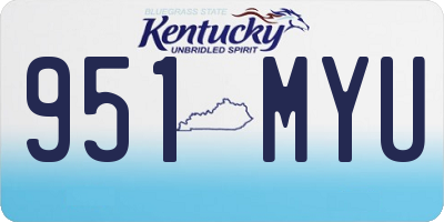 KY license plate 951MYU