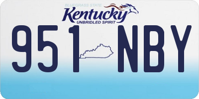 KY license plate 951NBY