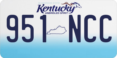 KY license plate 951NCC