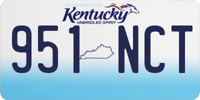 KY license plate 951NCT
