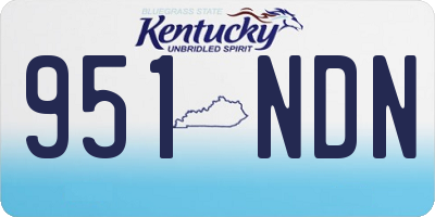 KY license plate 951NDN