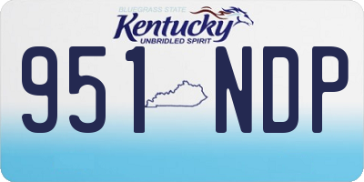 KY license plate 951NDP
