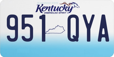 KY license plate 951QYA
