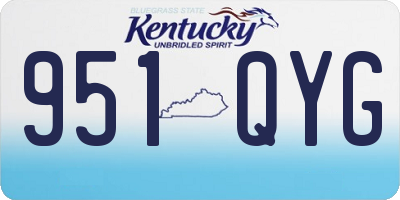 KY license plate 951QYG