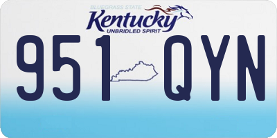 KY license plate 951QYN