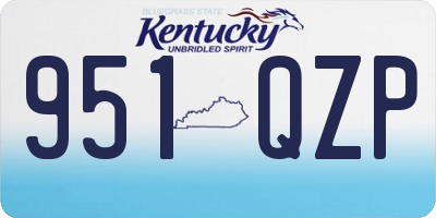 KY license plate 951QZP