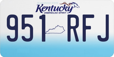 KY license plate 951RFJ