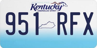 KY license plate 951RFX