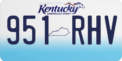 KY license plate 951RHV