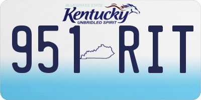 KY license plate 951RIT