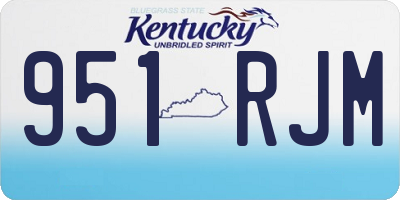 KY license plate 951RJM
