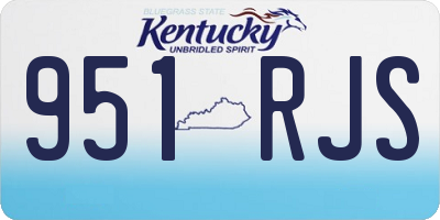 KY license plate 951RJS