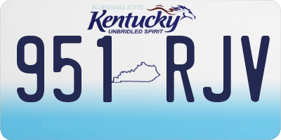 KY license plate 951RJV
