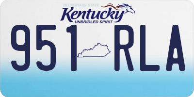 KY license plate 951RLA